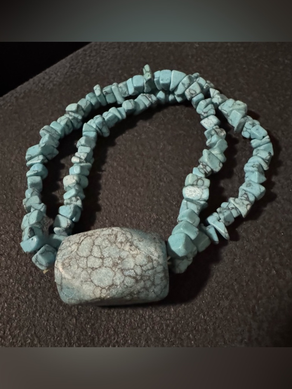 Turquoise Chip Stone Stretch Bracelet - Turquoise